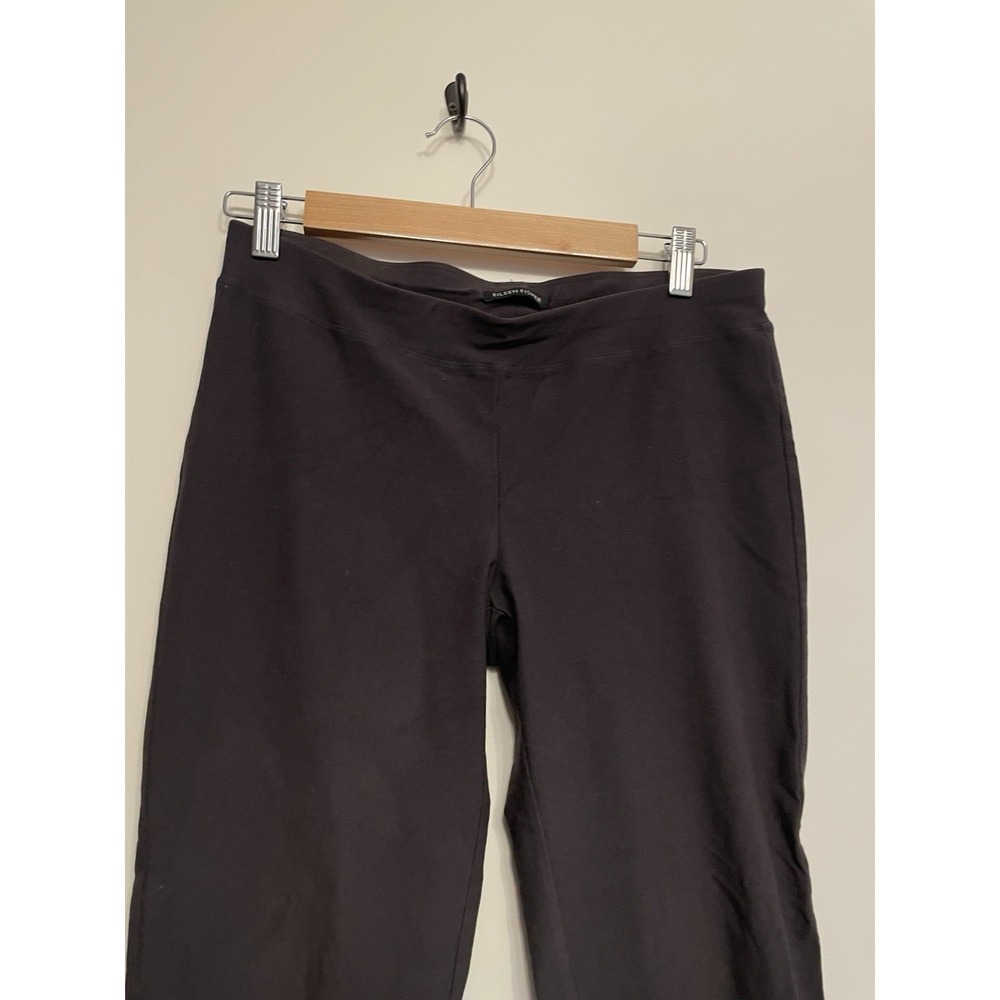Eileen Fisher Ankle Pullon Pants Women Size Medium Gray Stretch Comfort Office - Picture 3 of 7